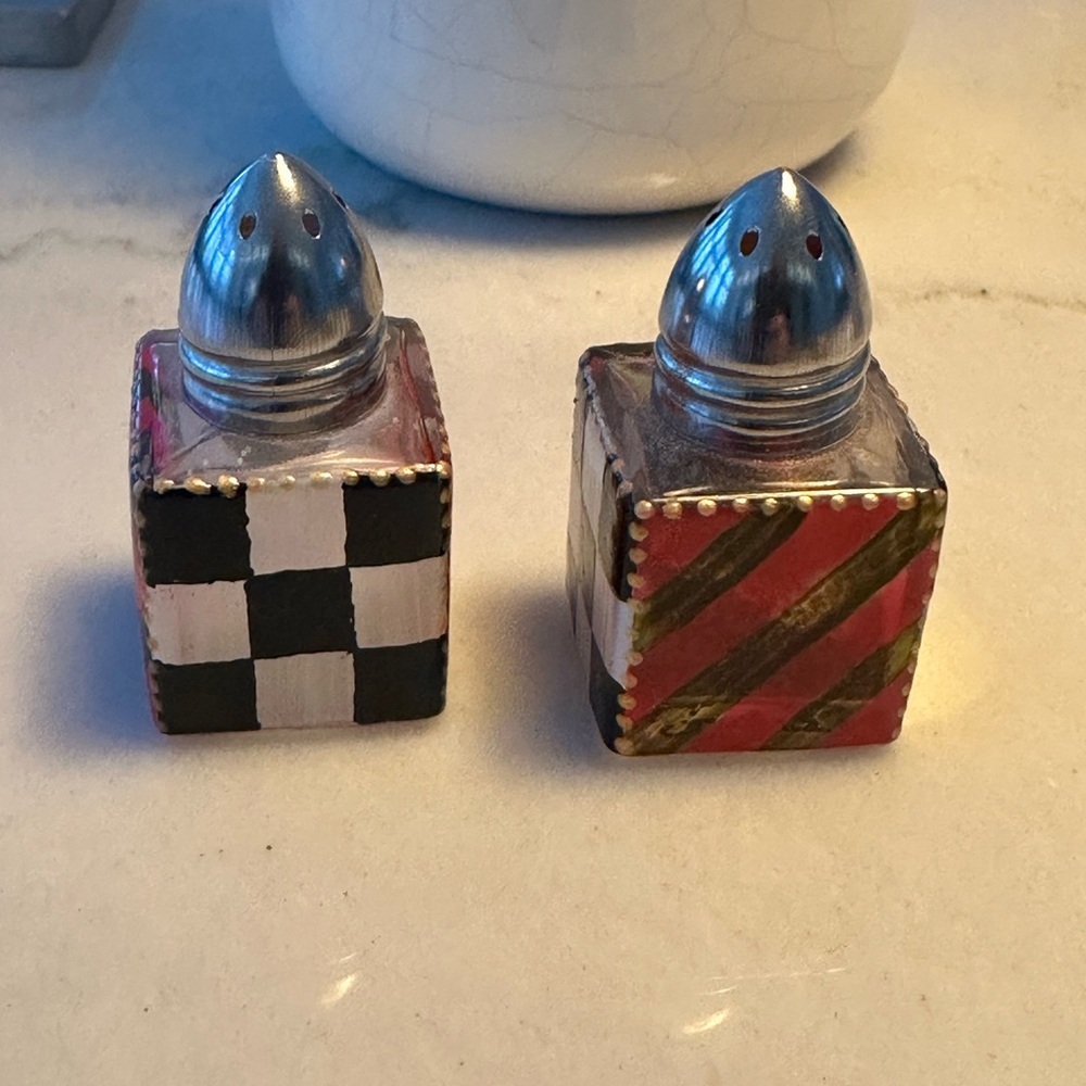 Hand Painted Salt and Pepper Shaker Set